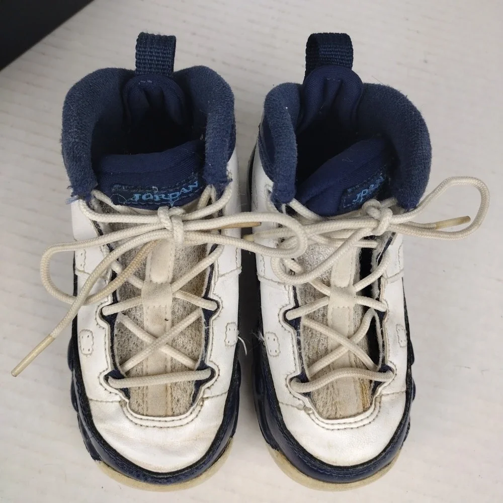 Nike Air Jordan 9 Retro 23 IX UNC Pearl Blue 401812-145 Toddler SZ 7 C Sneakers